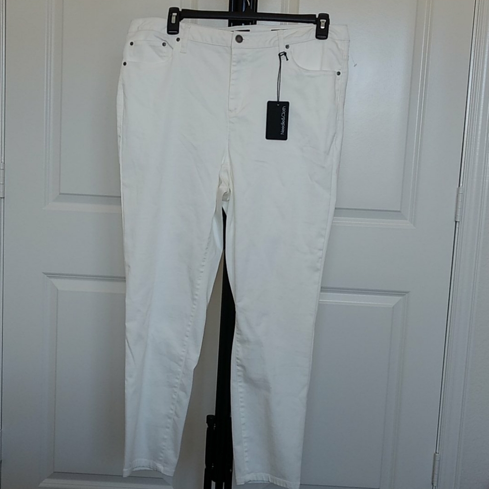 Needle & Cloth Skinny Ankle Women White Pants 20W